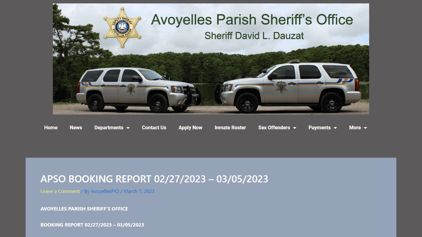 APSO BOOKING REPORT 02/27/2023 - 03/05/2023 | Avoyelles Parish Sheriffs ...